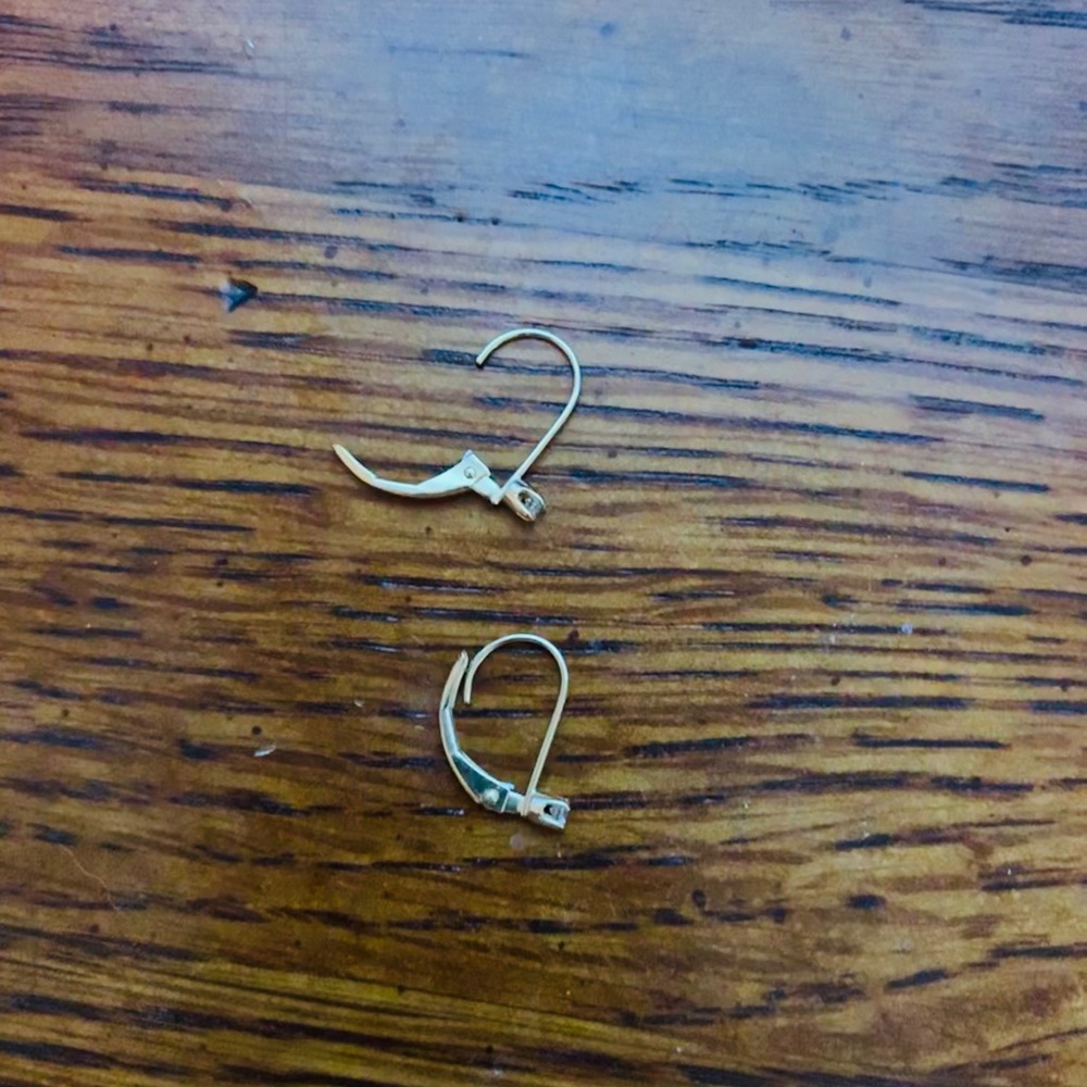 Gold and Diamond Earrings - Picture 3 of 4